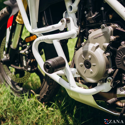 Zana Lower Engine Guard With Slider For BMW F 450 GS (White)