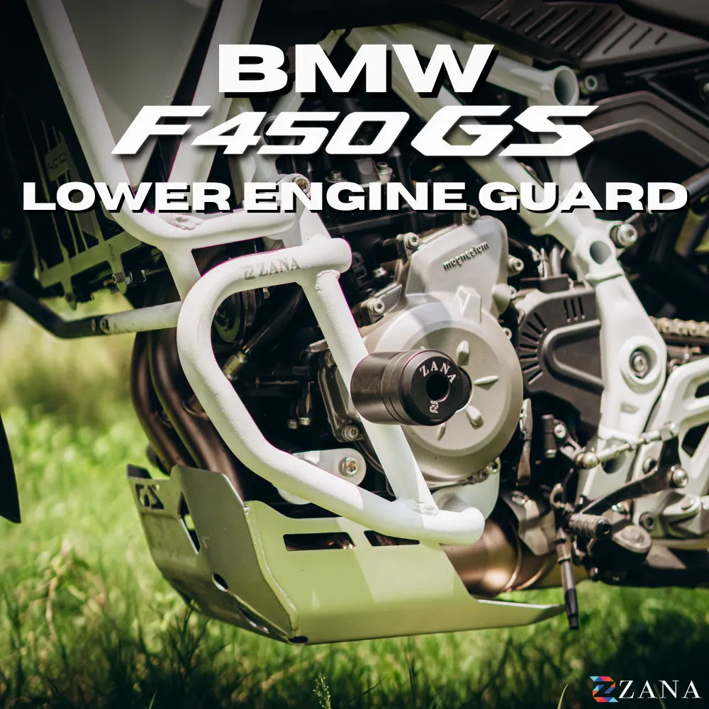 Zana Lower Engine Guard With Slider For BMW F 450 GS (White)