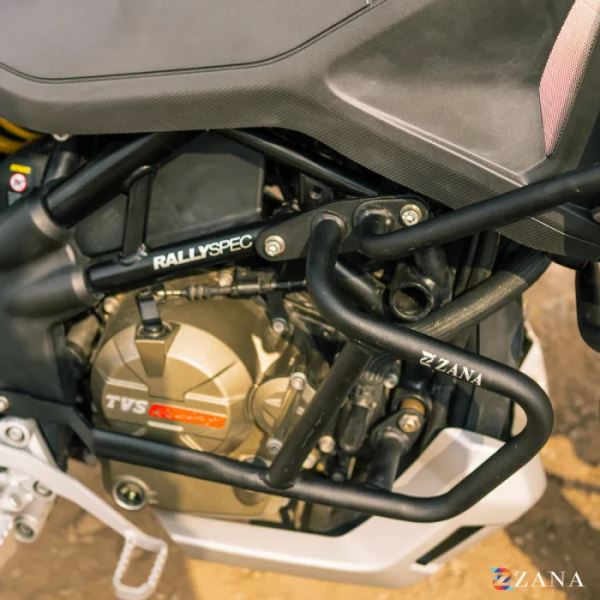 Zana Lower Engine Guard (Black) For TVS Apache RTX 300-ZI-8716