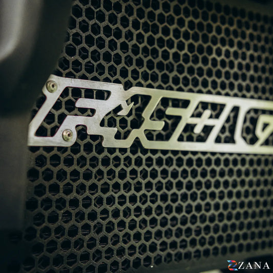 Zana Radiator Guard Honeycomb Black With F 450 GS Logo Silver For BMW F 450 GS (Aluminium) - ZI-8802