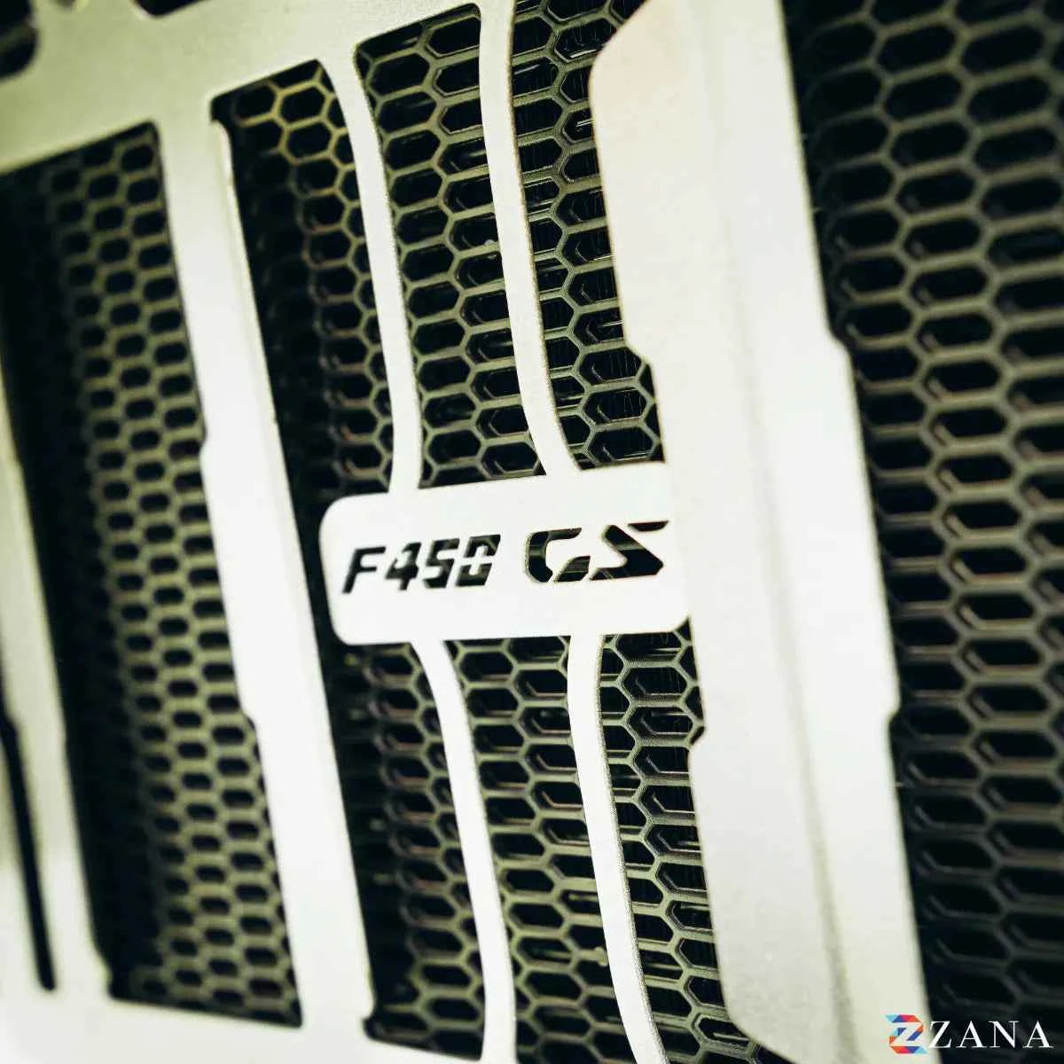 Zana Radiator Guard SS Silver T-1 With F 450 GS Logo For BMW F 450 GS - ZI-8803