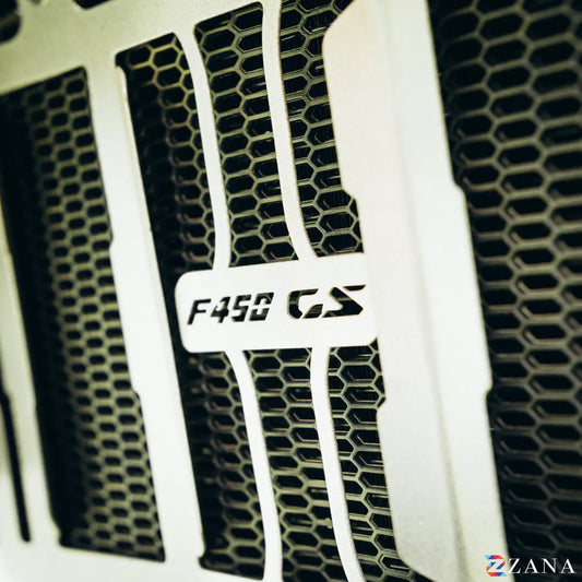 Zana Radiator Guard SS Silver T-1 With F 450 GS Logo For BMW F 450 GS - ZI-8803