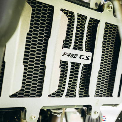 Zana Radiator Guard SS Silver T-1 With F 450 GS Logo For BMW F 450 GS - ZI-8803