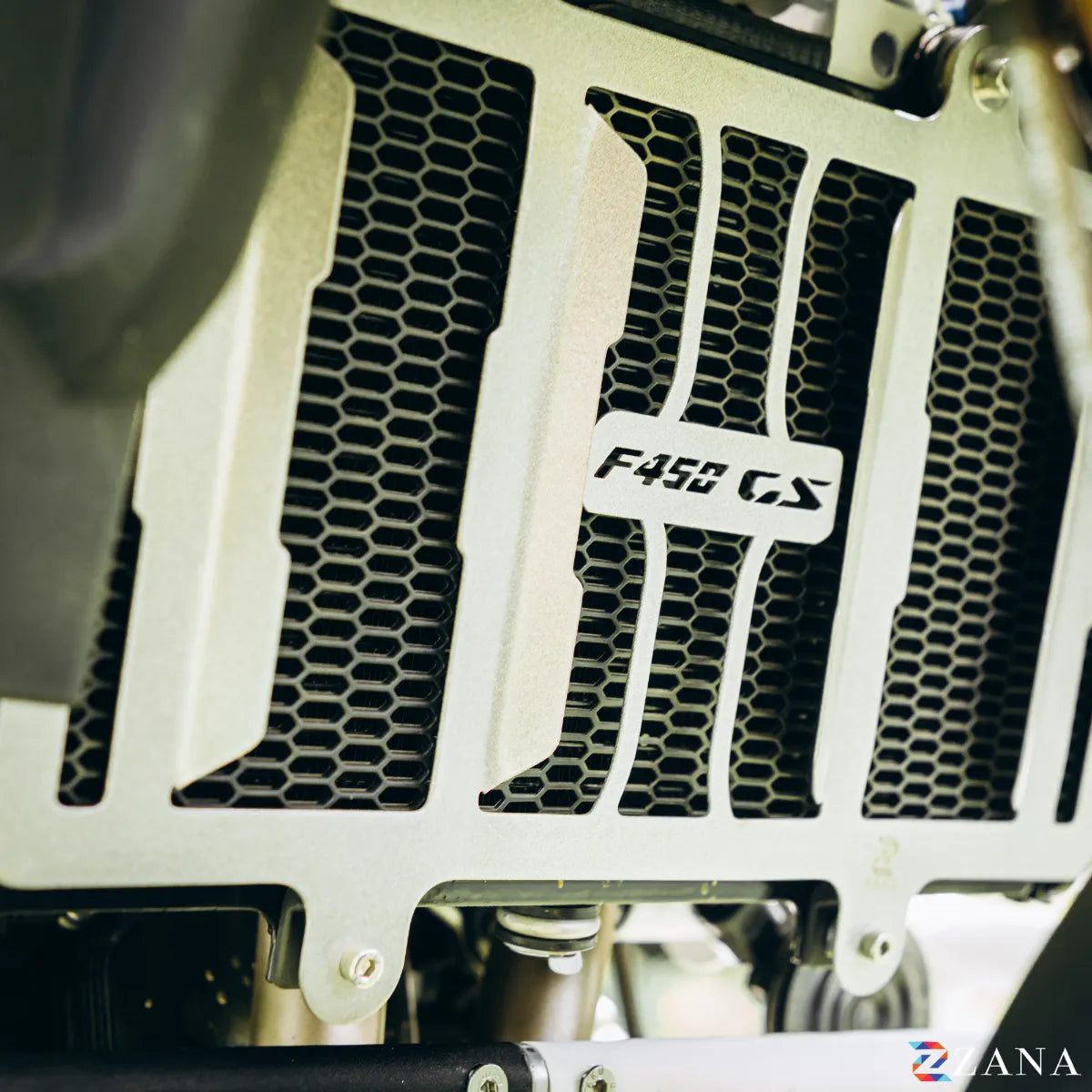 Zana Radiator Guard SS Silver T-1 With F 450 GS Logo For BMW F 450 GS - ZI-8803