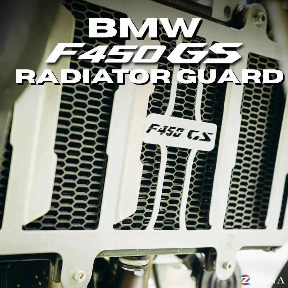 Zana Radiator Guard SS Silver T-1 With F 450 GS Logo For BMW F 450 GS - ZI-8803