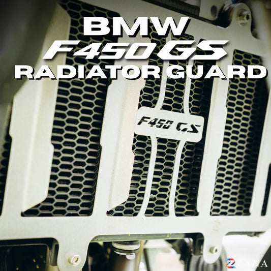 Zana Radiator Guard SS Silver T-1 With F 450 GS Logo For BMW F 450 GS - ZI-8803