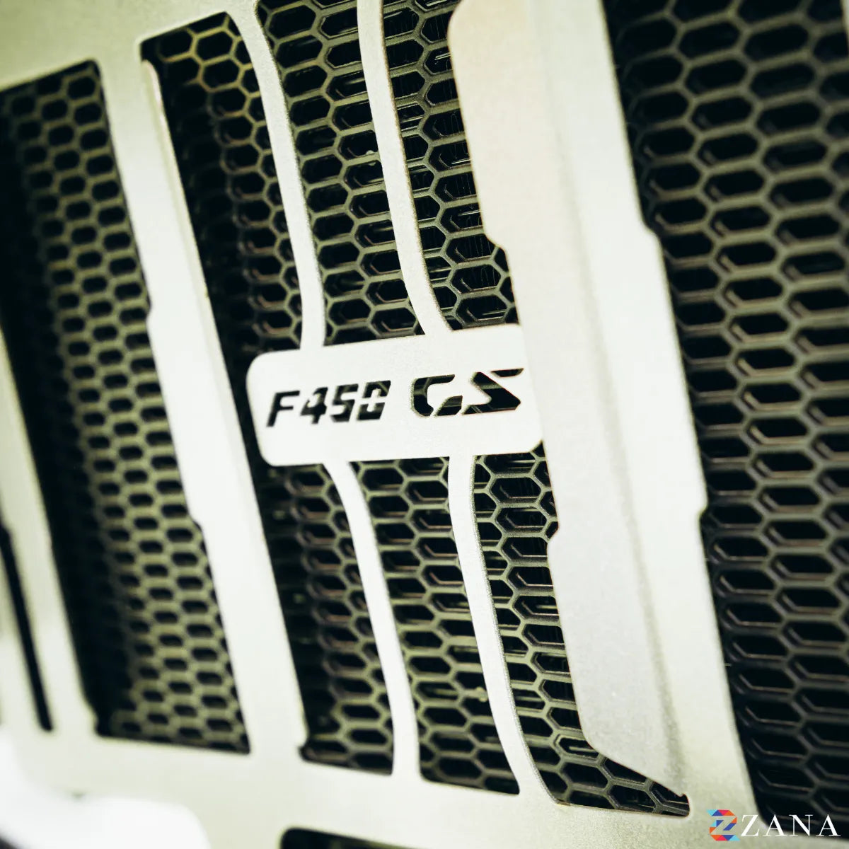 Zana Radiator Guard SS Silver T-1 With F 450 GS Logo For BMW F 450 GS - ZI-8803