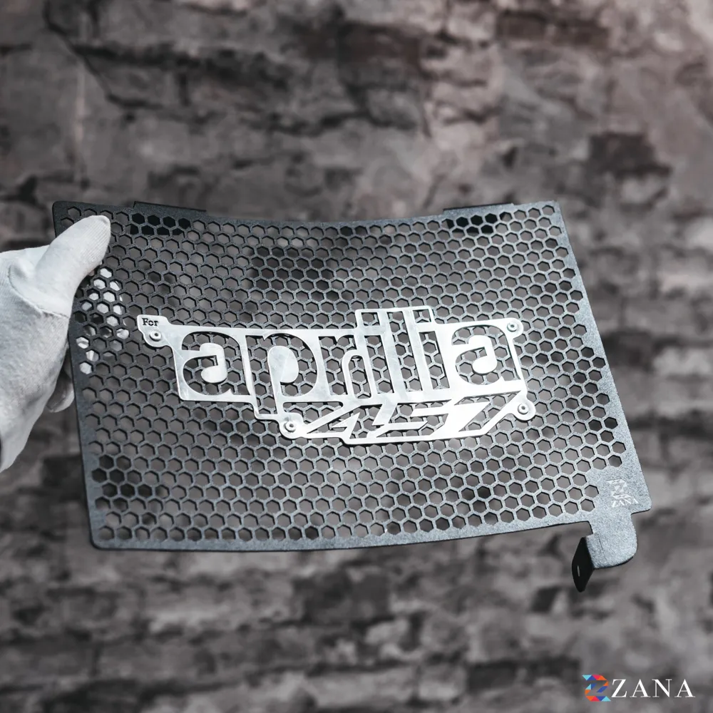 Zana Radiator Guard for Aprilia RS 457 Black with Aprilia 457 Logo – ZI-8663