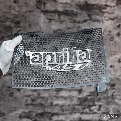 Zana Radiator Guard for Aprilia RS 457 Black with Aprilia 457 Logo – ZI-8663