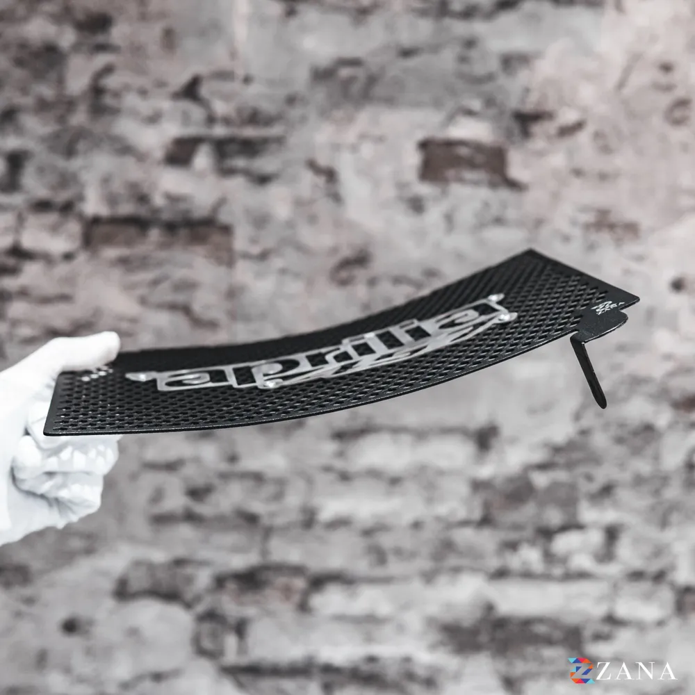 Zana Radiator Guard for Aprilia RS 457 Black with Aprilia 457 Logo – ZI-8663
