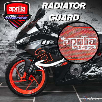 Zana Radiator Guard for Aprilia RS 457 Red with Aprilia 457 Logo – ZI-8664