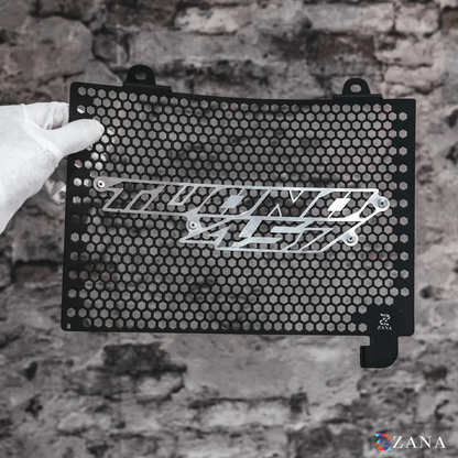 Zana Radiator Guard for Aprilia Tuono 457 Black with Tuono 457 Logo – ZI-8661