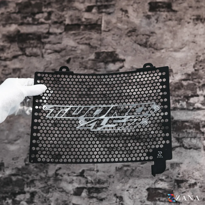 Zana Radiator Guard for Aprilia Tuono 457 Black with Tuono 457 Logo – ZI-8661