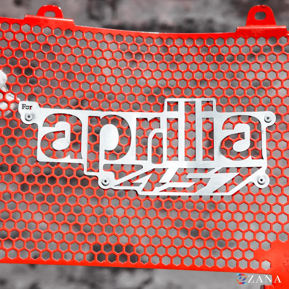 Zana Radiator Guard for Aprilia Tuono 457 Red with Aprilia 457 Logo – ZI-8664