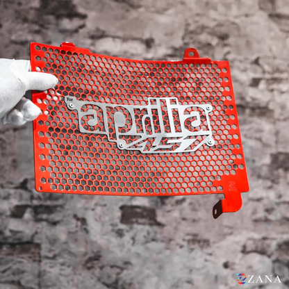 Zana Radiator Guard for Aprilia Tuono 457 Red with Aprilia 457 Logo – ZI-8664