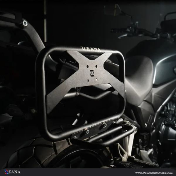Zana Roadster-Saddle stay with Exhaust Sheild with Jerry can Mount