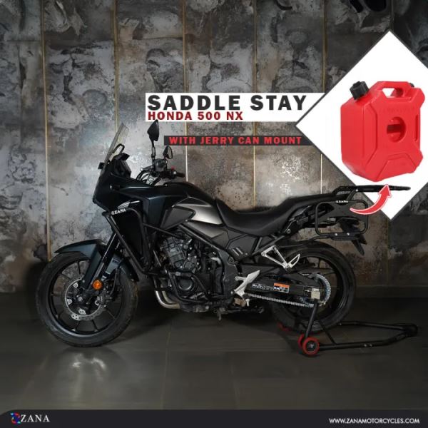 Zana Roadster-Saddle stay with Exhaust Sheild with Jerry can Mount