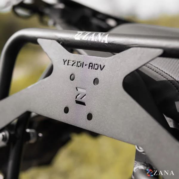 Zana Roadster Saddle Stay With Jerry Can Mount For Yezdi Adventure 2025 (Black)-ZI-8669