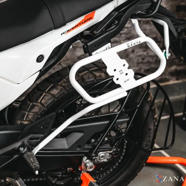 Zana Saddle Stay V-1 With Jerry Can Mount White For KTM ADV 390 2025-ZI-8581