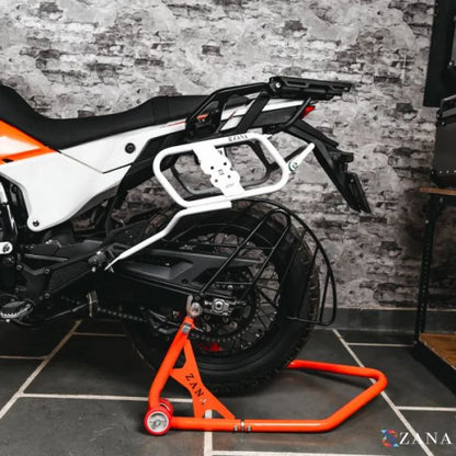 Zana Saddle Stay V-1 With Jerry Can Mount White For KTM ADV 390 2025-ZI-8581