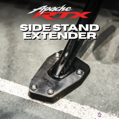 Zana Side Stand Extender For TVS Apache RTX 300 (Aluminium & Stainless Steel) - ZI-8755