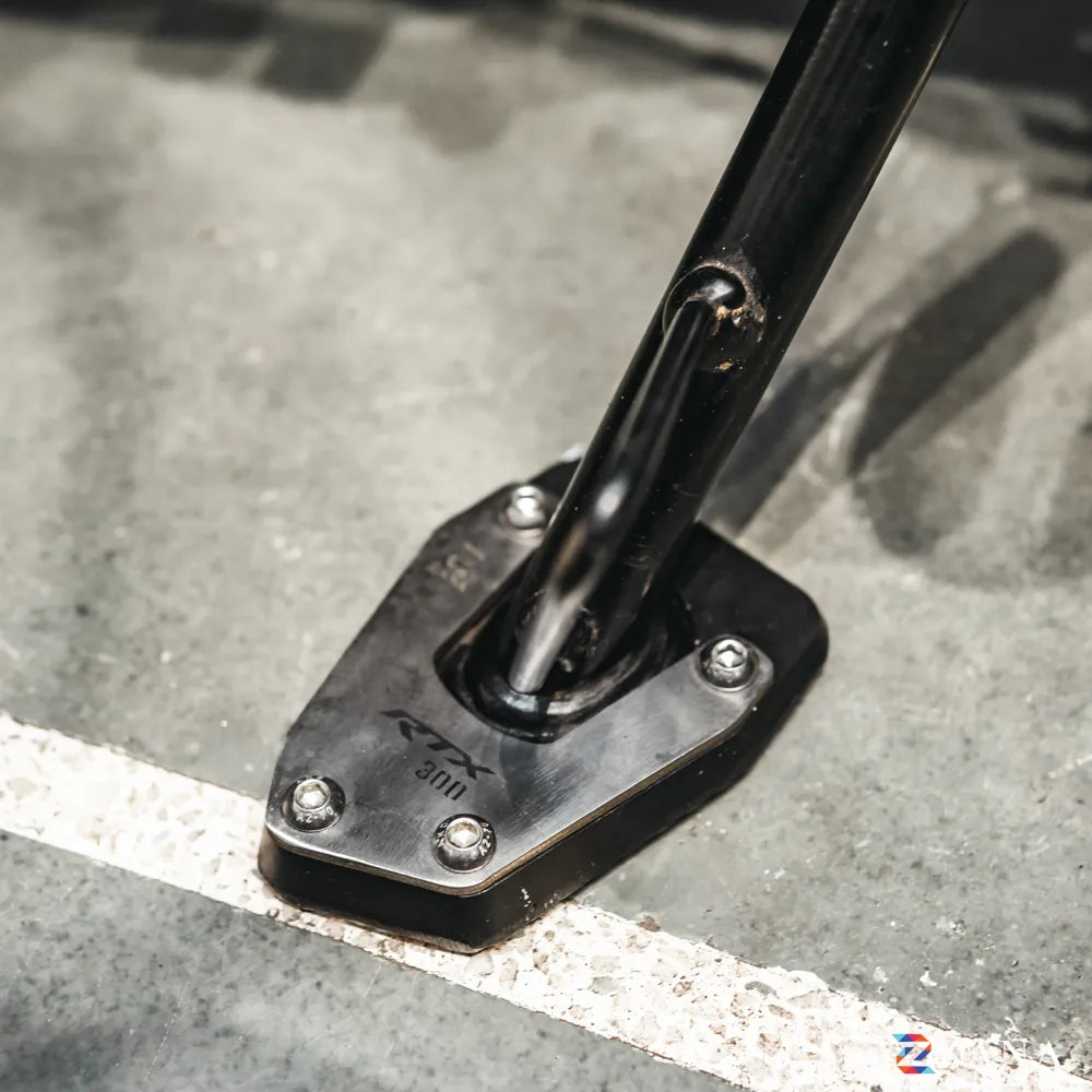 Zana Side Stand Extender For TVS Apache RTX 300 (Aluminium & Stainless Steel) - ZI-8755