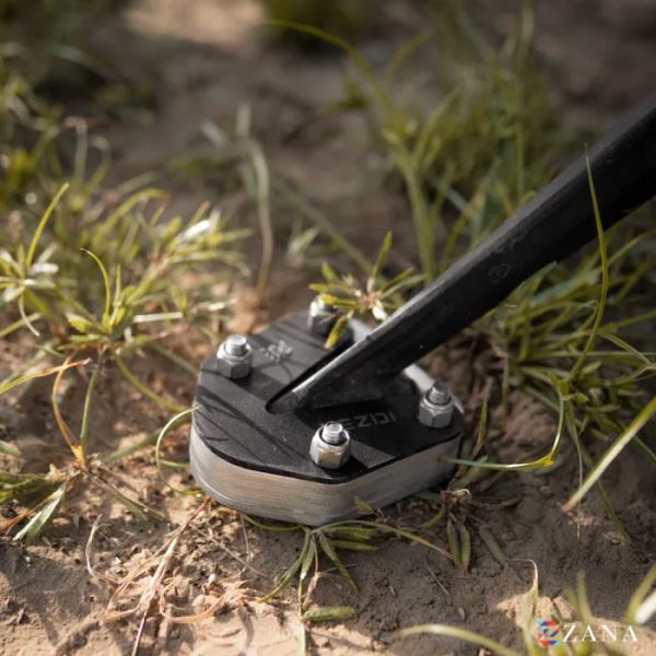 Zana Side Stand Extenders For Yezdi Adventure 2025 (Aluminium & Stainless Steel)-ZI-8673