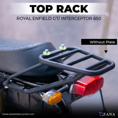 Zana Top Rack MS Without Plate Compatible With Pillion Backrest For GT / interceptor 650-ZI-8324