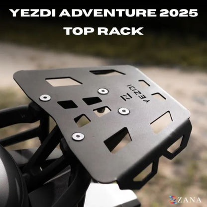 Zana Top Rack Plate For Yezdi Adventure 2025 (Black)-ZI-8670