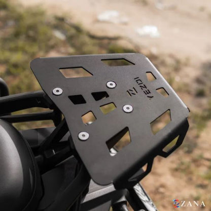Zana Top Rack Plate For Yezdi Adventure 2025 (Black)-ZI-8670