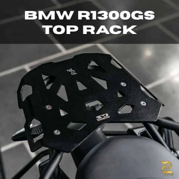 Zana Top Rack With Plate For BMW R 1300 GS (Black)-ZP-129