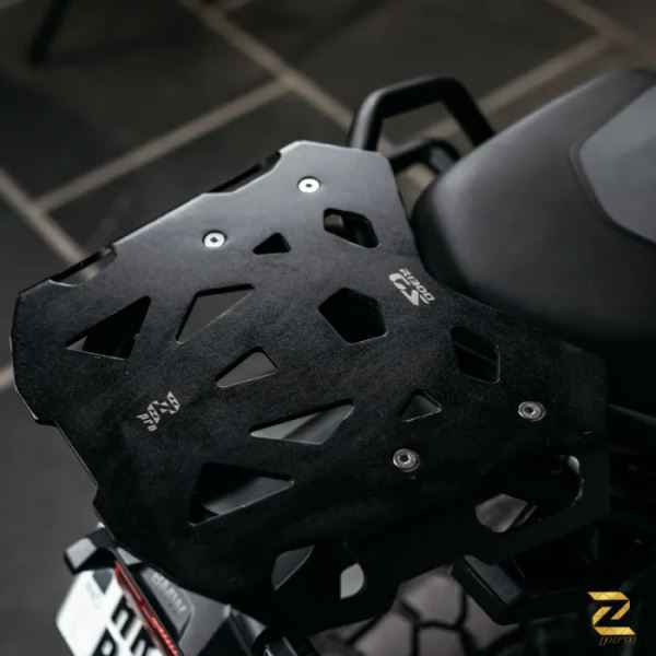 Zana Top Rack With Plate For BMW R 1300 GS (Black)-ZP-129