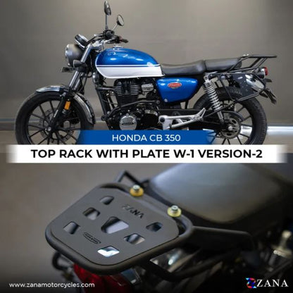 Zana Top Rack With Plate New W-1 Cb350 H'ness Honda Split Seatsingle Seat Version-2 (ZI-8130B)