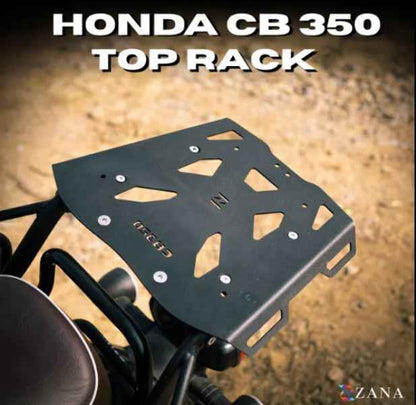 Zana Top Rack with MS Plate Black For Honda CB 350 2025-ZI-8683