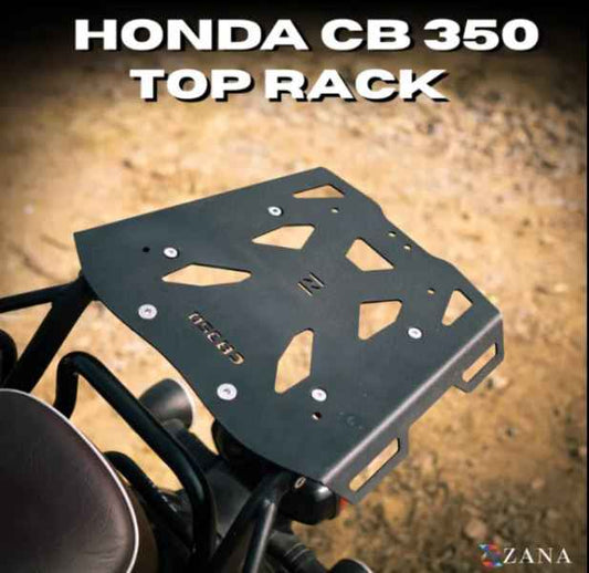 Zana Top Rack with MS Plate Black For Honda CB 350 2025-ZI-8683