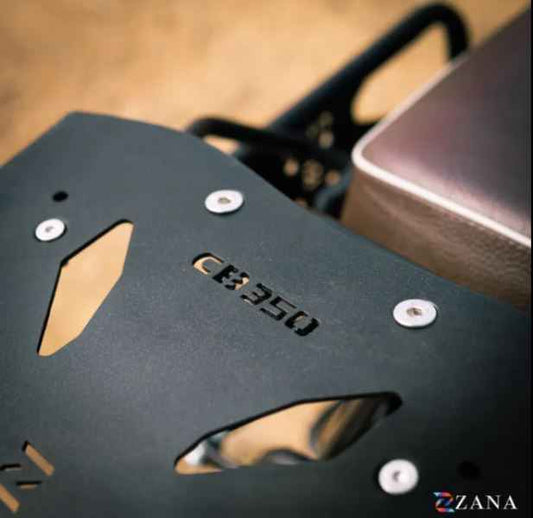 Zana Top Rack with MS Plate Black For Honda CB 350 2025-ZI-8683