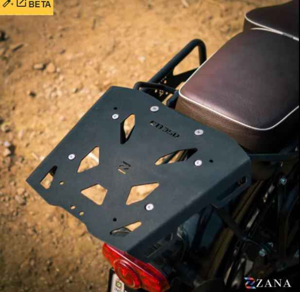 Zana Top Rack with MS Plate Black For Honda CB 350 2025-ZI-8683