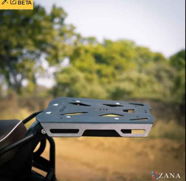 Zana Top Rack with MS Plate Black For Honda CB 350 2025-ZI-8683
