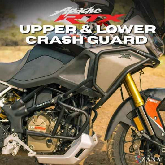 Zana Upper & Lower Crash Guard Combo For TVS Apache RTX 300-ZI-8711 / ZI-8716