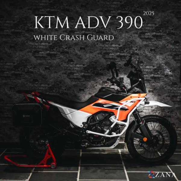 Zana Upper & Lower Crash Guard Set (White ) For KTM ADV 390 2025-ZI-8578  ZI-8554