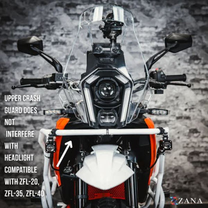 Zana Upper & Lower Crash Guard Set (White ) For KTM ADV 390 2025-ZI-8578 / ZI-8554