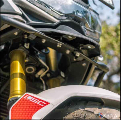 Zana Upper & Lower Crash Guard With Slider (Black) Combo For TVS Apache RTX 300 Beak Version-ZI- 8735 / ZI-8710