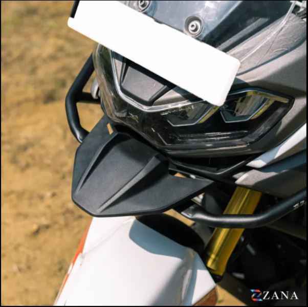 Zana Upper & Lower Crash Guard With Slider (Black) Combo For TVS Apache RTX 300 Beak Version-ZI- 8735 / ZI-8710