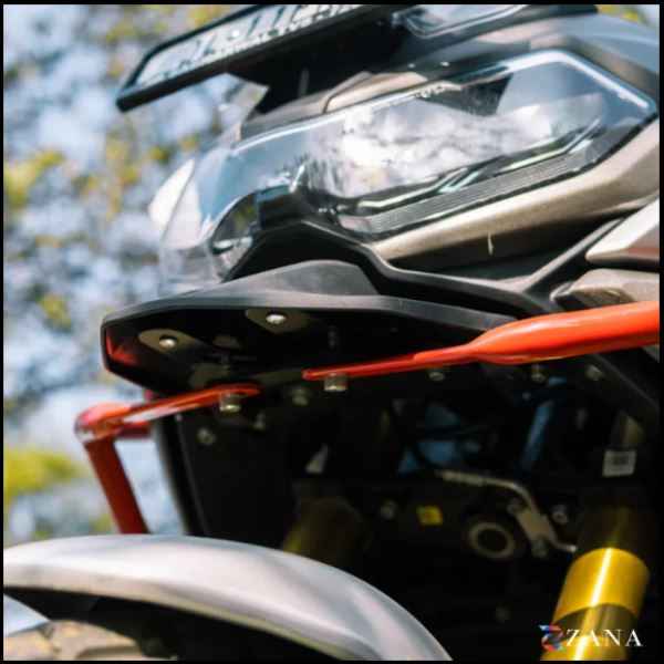 Zana Upper & Lower Crash Guard With Slider (Red) Combo For TVS Apache RTX 300 Beak Version-ZI-8716 / ZI-8717