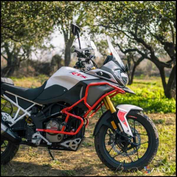 Zana Upper & Lower Crash Guard With Slider (Red) Combo For TVS Apache RTX 300 Beak Version-ZI-8716 / ZI-8717