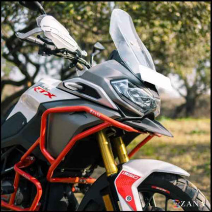 Zana Upper & Lower Crash Guard With Slider (Red) Combo For TVS Apache RTX 300 Beak Version-ZI-8716 / ZI-8717