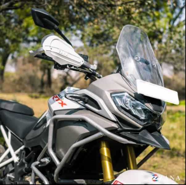 Zana Upper & Lower Crash Guard With Slider (Silver) Combo For TVS Apache RTX 300 Beak Version-ZI-8712 / ZI-8713