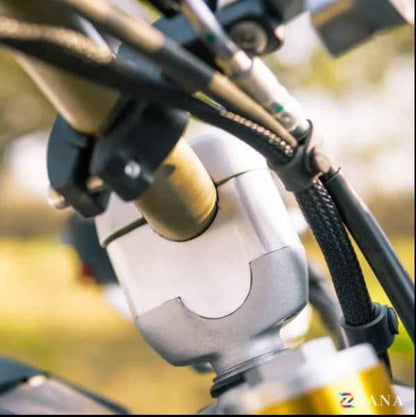 Zana Vertical Handlebar Riser For TVS Apache RTX 300 (Silver)-ZI-8740