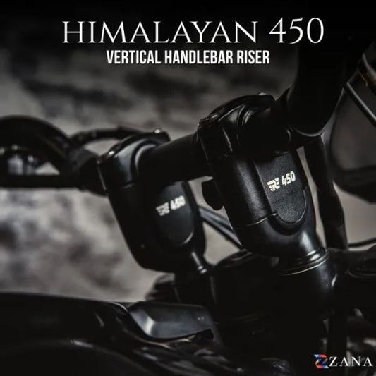 Zana Vertical Handlebar Riser Texture Matt Black For Himalayan 450-ZI-8532