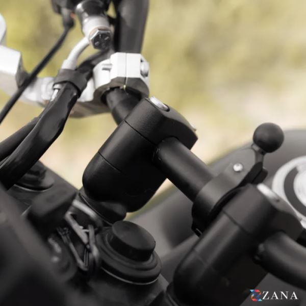 Zana Vertical Handlebar Riser Texture Matt Black For Yezdi Adventure 2025-ZI-8672